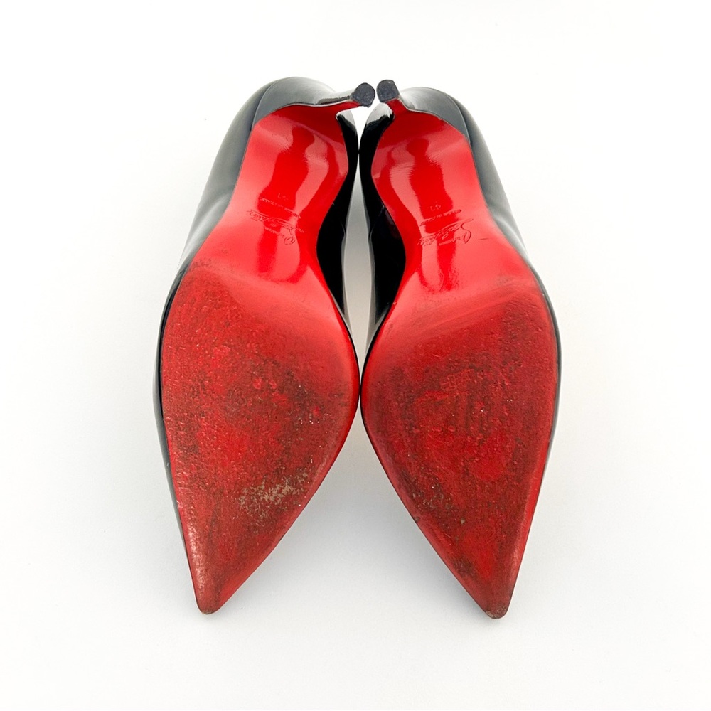 Christian Louboutin So Kate Black Patent Leather High Heel Pointed Toe Pumps 41 - Picture 10 of 11